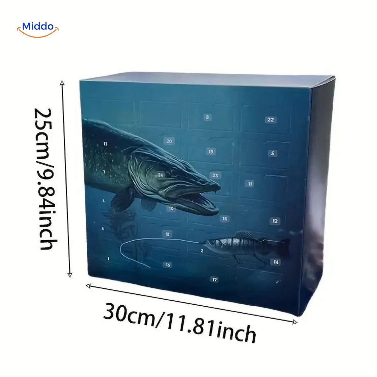 Fishing Advent Calendar 24 Accessories Reusable Wall Calendar