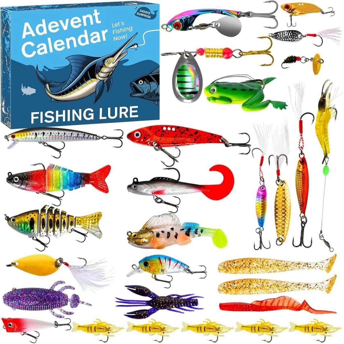Fishing Advent Calendar 24 Compartments Lures & Hooks