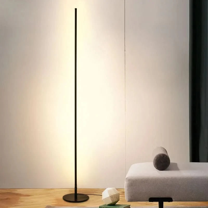 Floor Lamp Dimmable Warm White LED Slim Metal Design