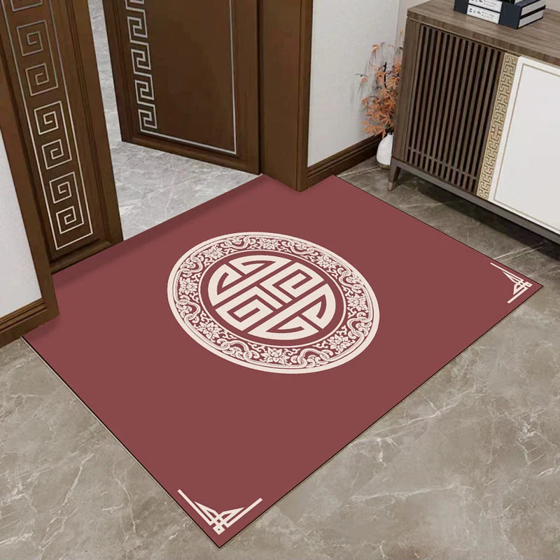 Floor Mat Floral Dirt-Trapping Indoor & Outdoor