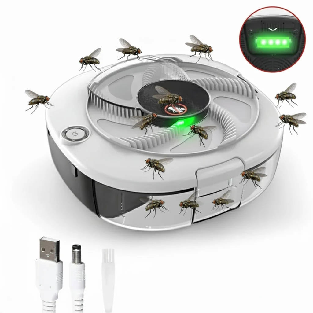 Fly Trap Rotating Arm USB Rechargeable 72-Hour Battery Life