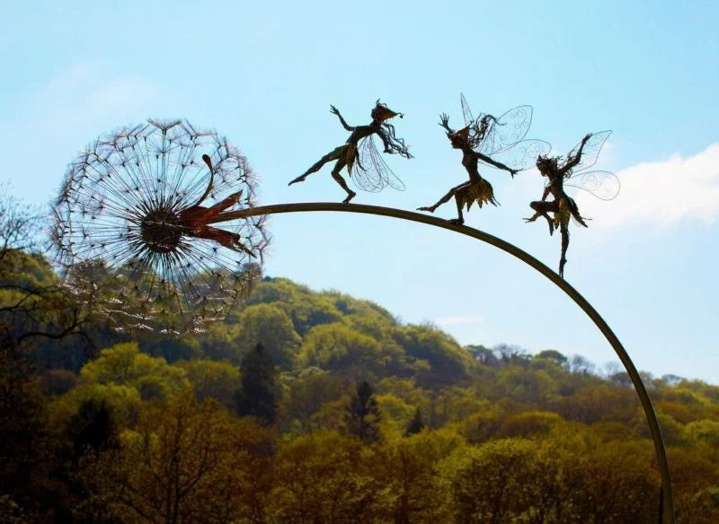 Garden Stake Fairy & Dandelion Weather-Resistant Adjustable Height
