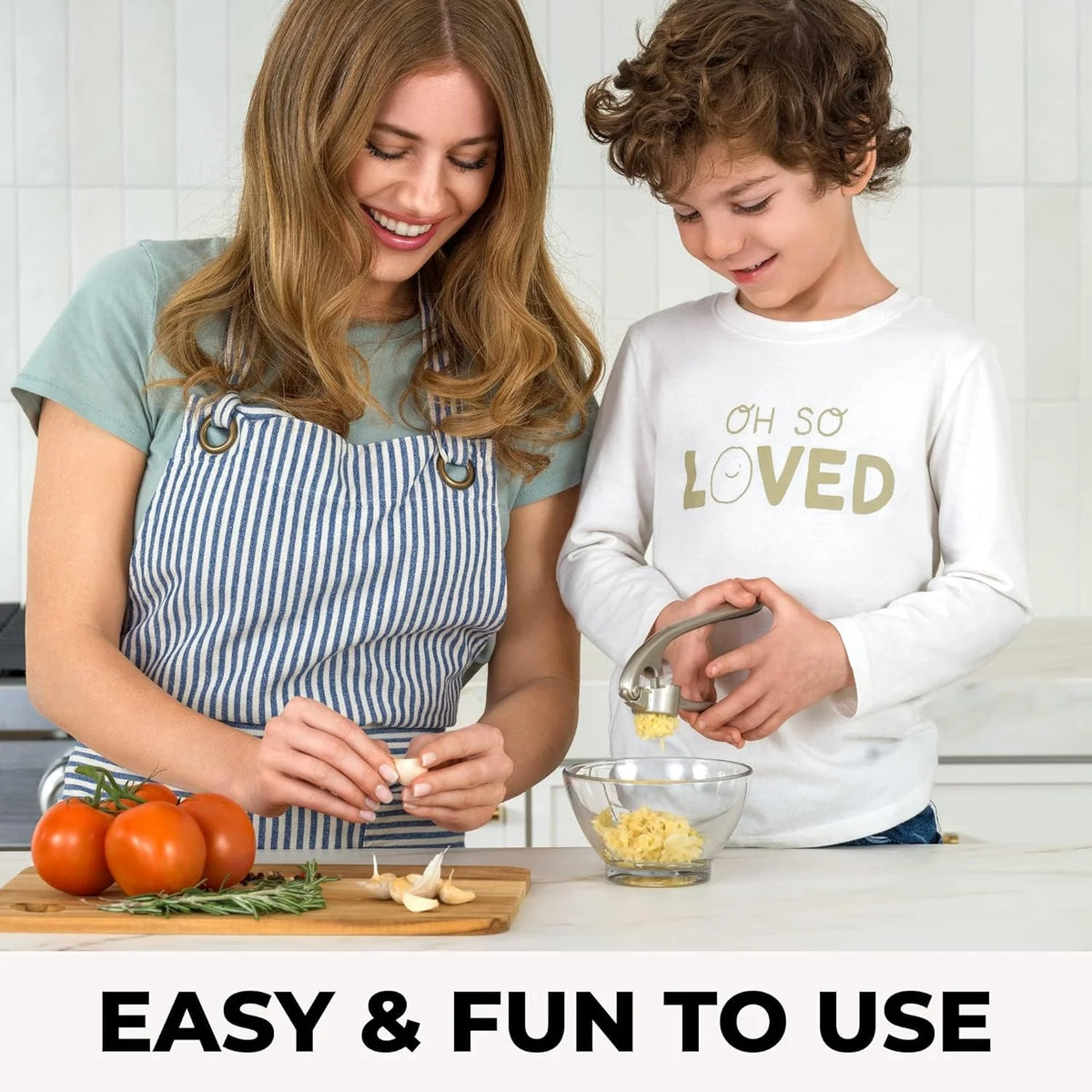 Garlic Press 37-Hole Dishwasher-Safe Ergonomic Grip