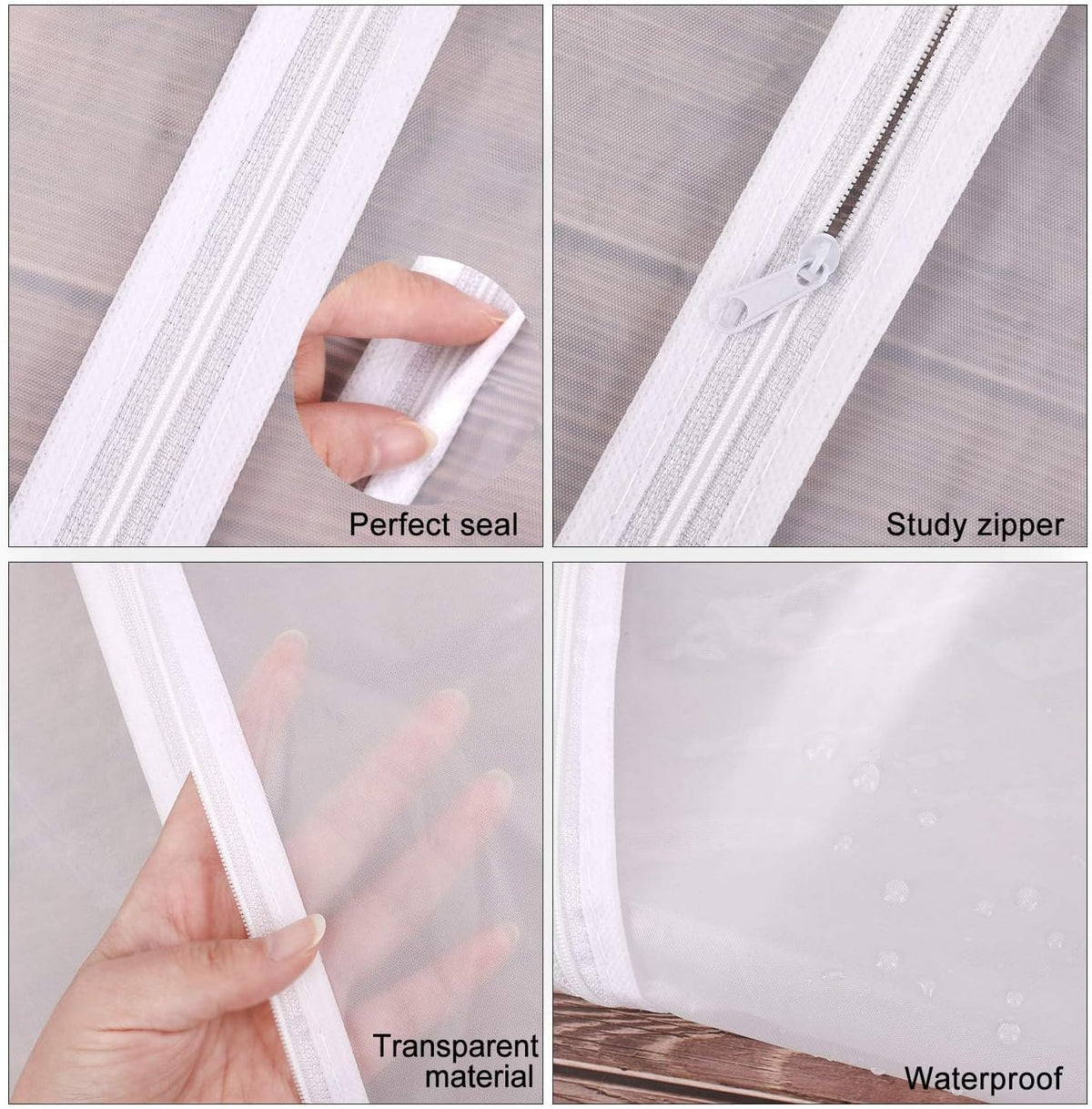 Garment Bags Set of 4 71-Inch Dust Protection