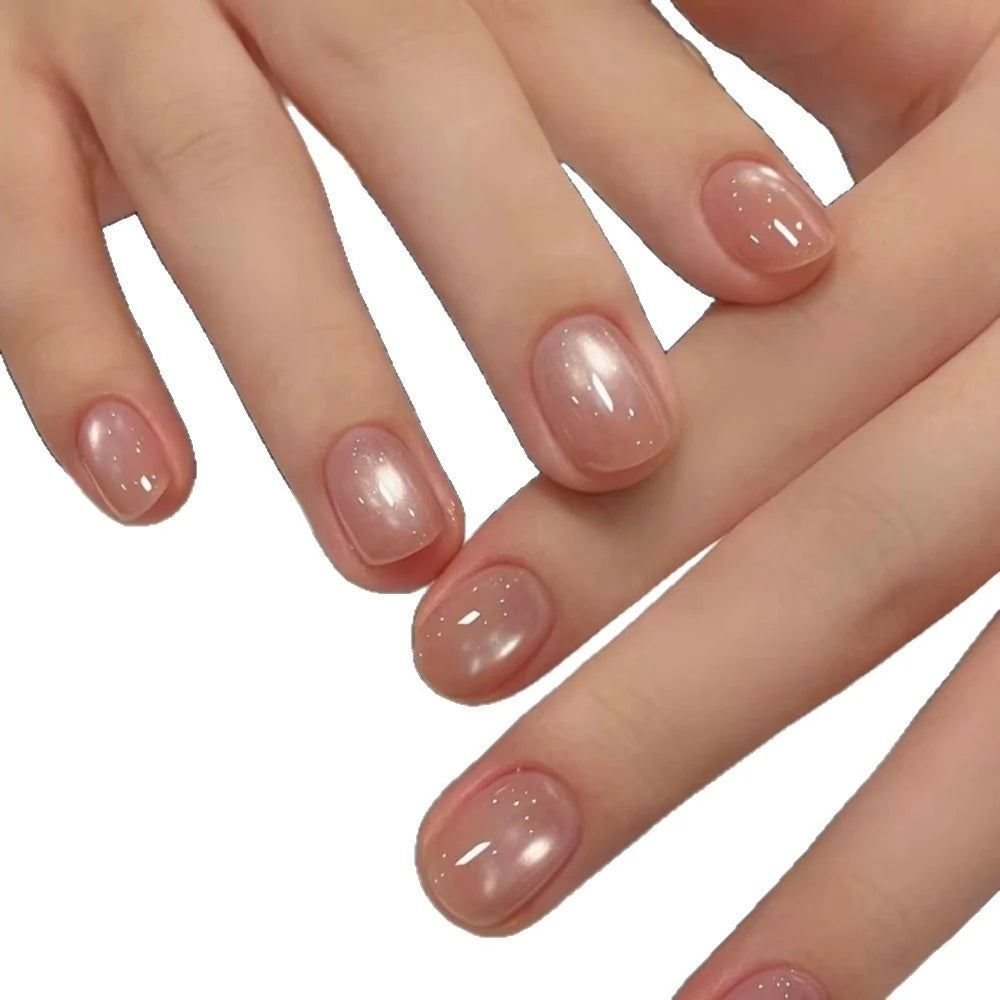 Gel Nail Enhancements Cat Eye Glossy Chip-Resistant