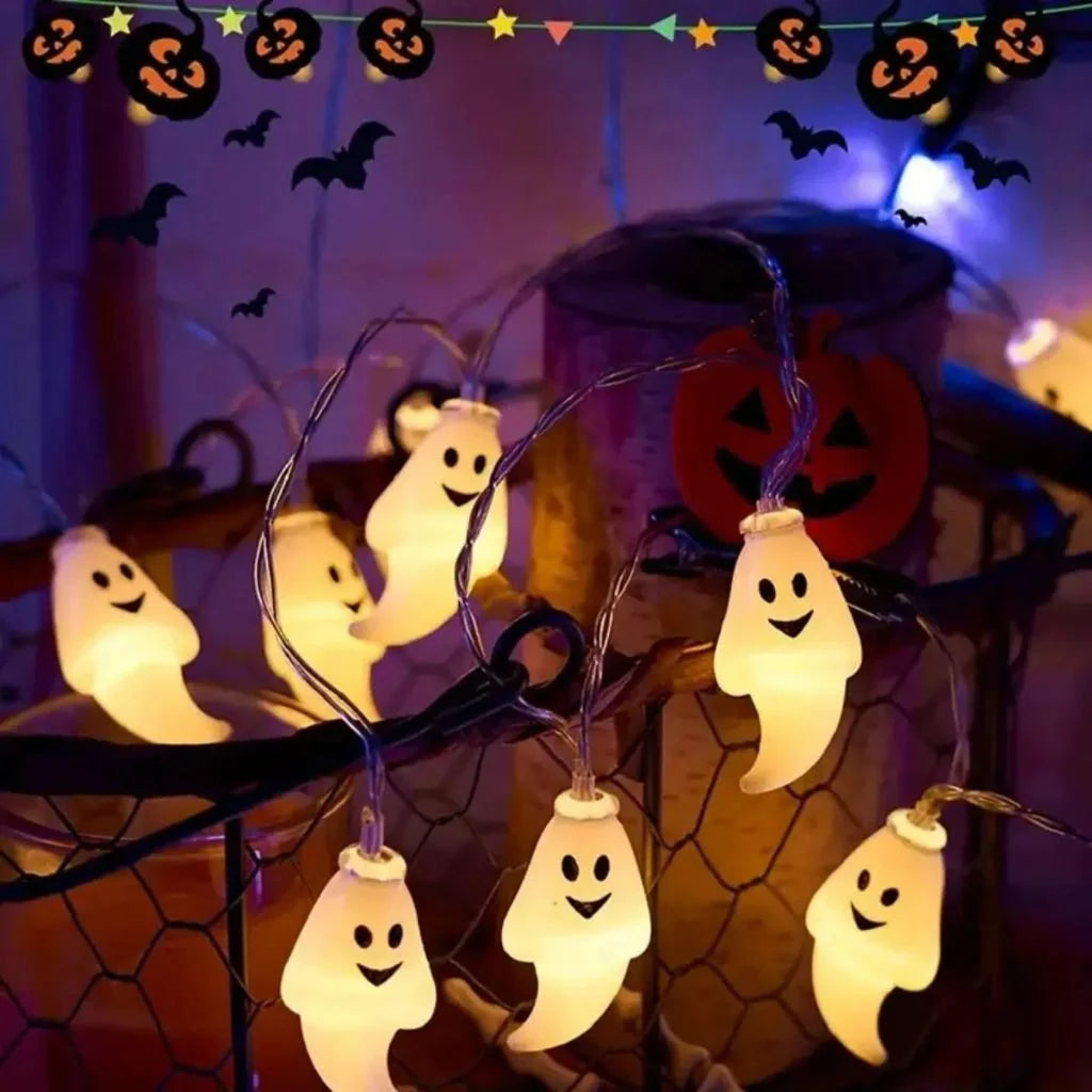 Ghost String Lights Battery-Powered 10 LED