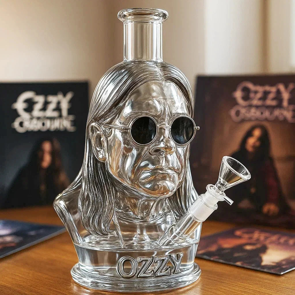 Glass Water Pipe Borosilicate Sculpted Bust Design