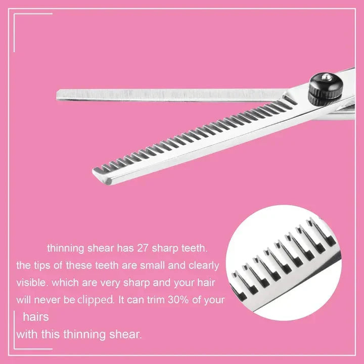 Hair Cutting Scissors Set Stainless Steel 7-Piece Kit