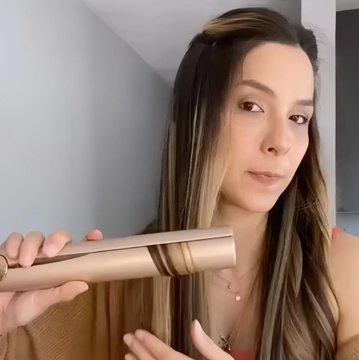Hair Straightener & Curler 2-in-1 Titanium Plates