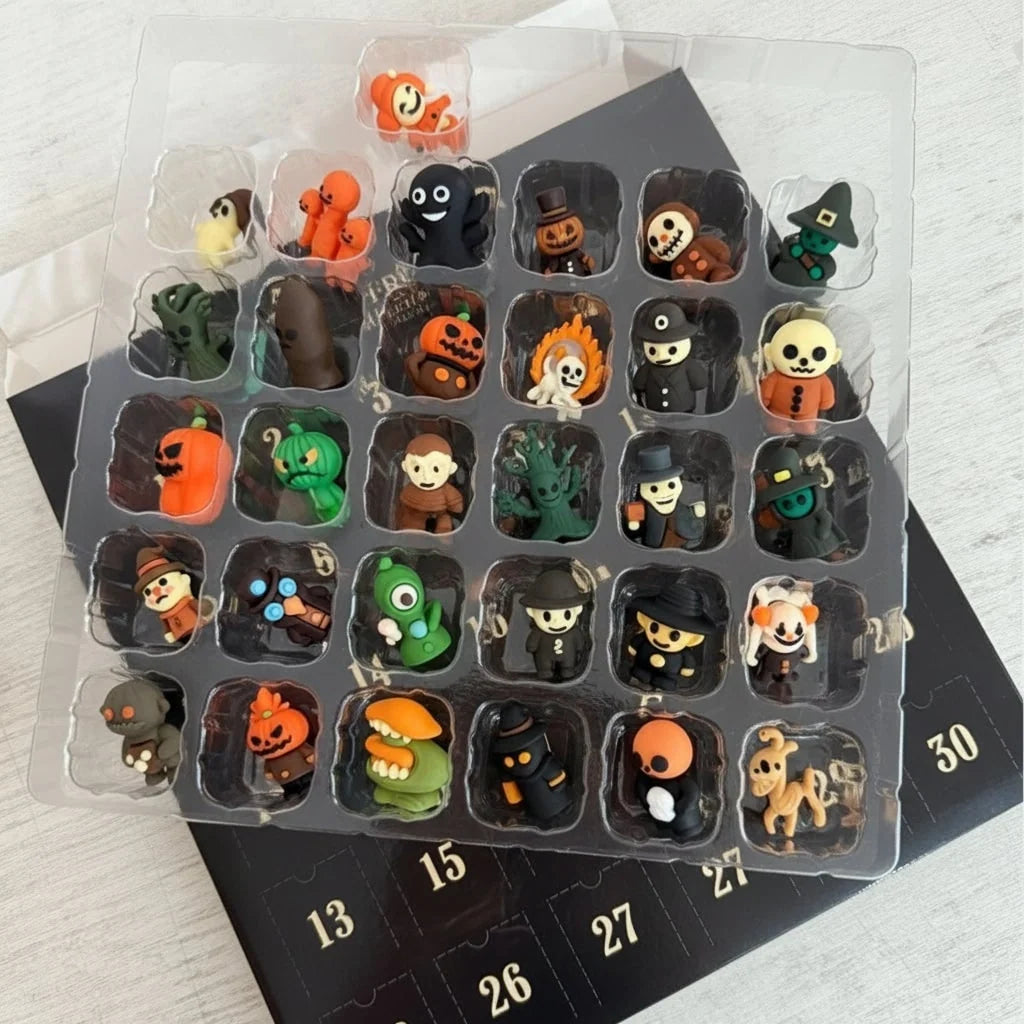 Halloween Advent Calendar Reusable Toy Figurines Countdown