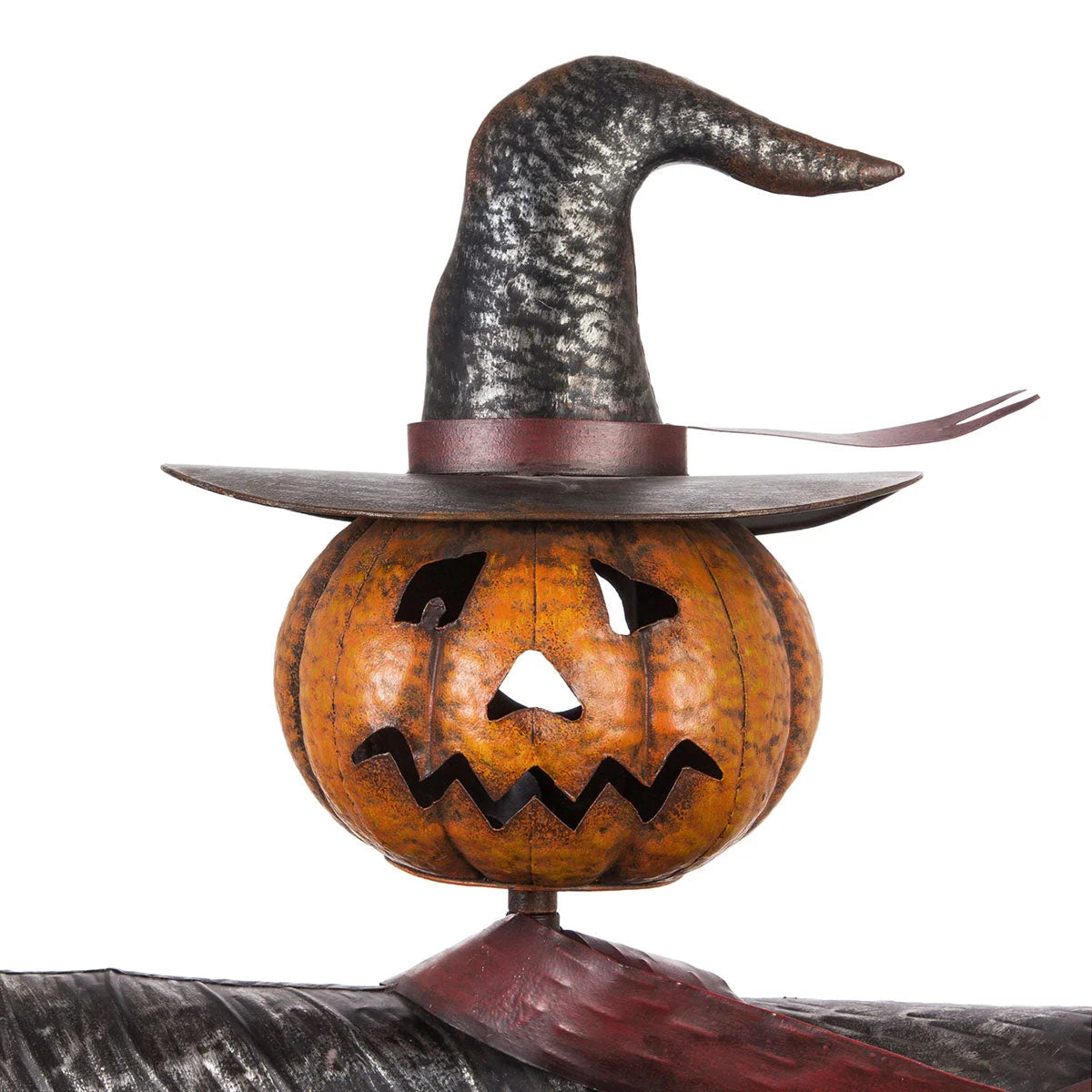 Halloween Garden Stake Metal Jack-O'-Lantern 67.5 Inch Tall