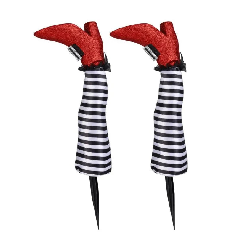 Halloween Lawn Decoration Upside-Down Witch Legs Set of 2