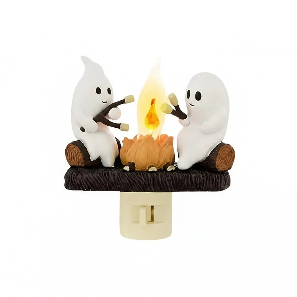Halloween Night Light Ghost Campfire Warm LED Plug-In