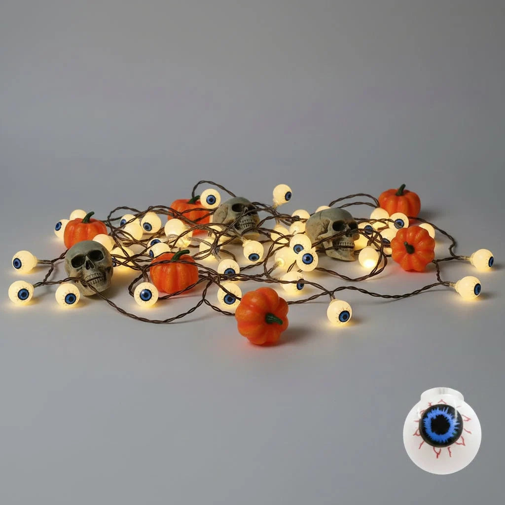 Halloween String Lights Battery-Powered Warm White LED Lights