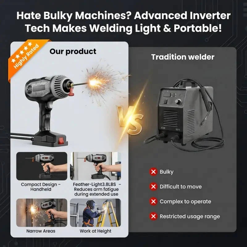 Handheld Arc Welder IGBT Inverter 20-120A Complete Kit