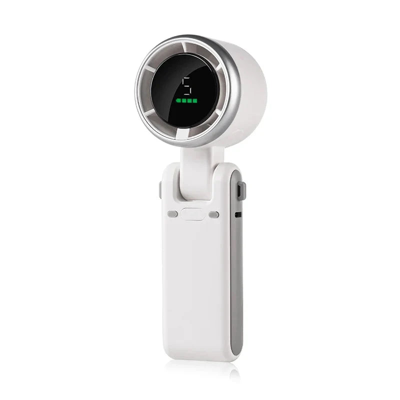 Handheld Fan Foldable Rechargeable 5-Speed Digital Display