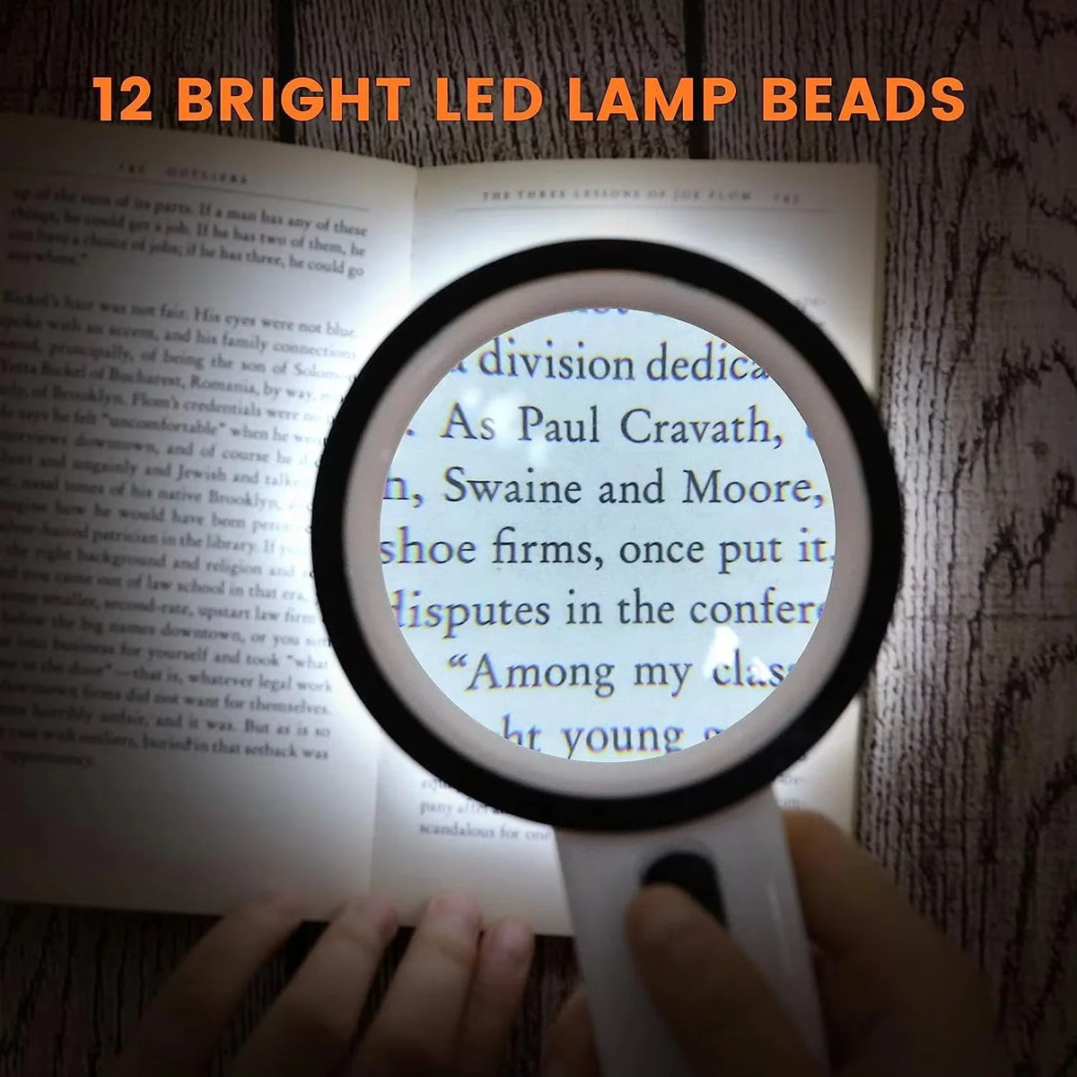 Handheld Magnifying Glass 30X Optical LED Illuminated