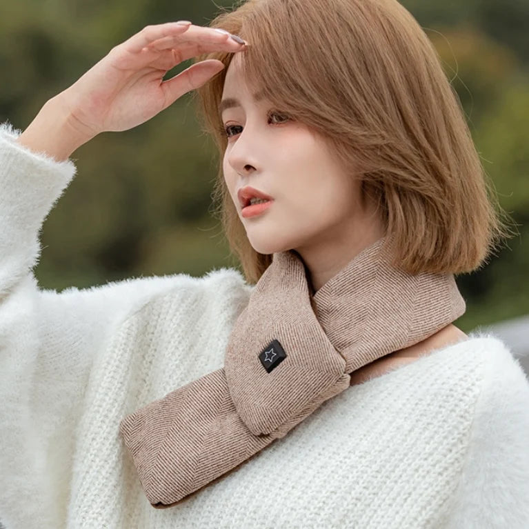 Heated Scarf USB-Powered Three Heat Settings Washable Cotton