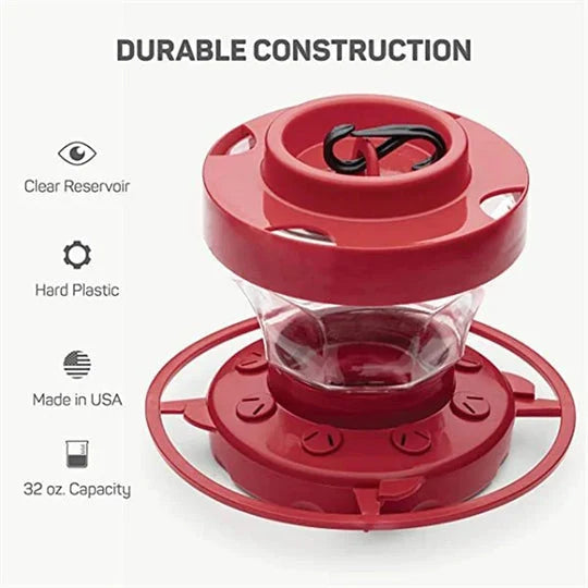 Hummingbird Feeder Bee-Resistant With Ant Moat 16 Oz