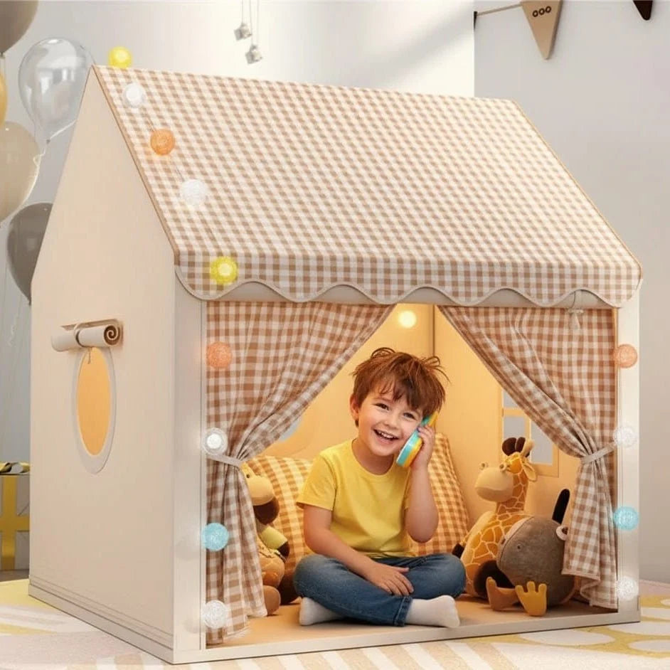 Indoor Play Tent Cotton Blend Foldable Compact Storage