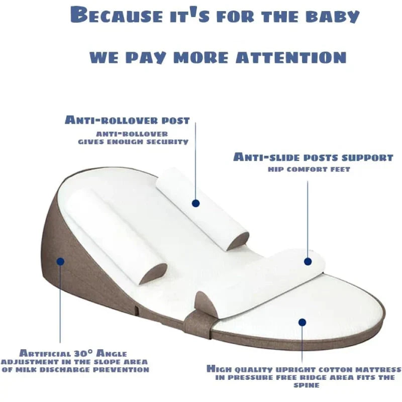 Infant Wedge Pillow Memory Foam Removable Waterproof Cover