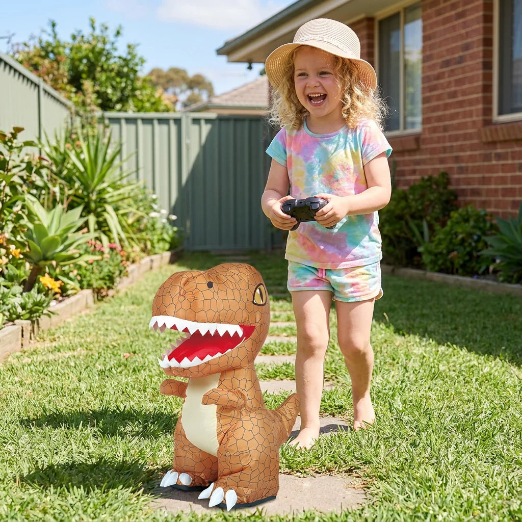 Inflatable Dinosaur Toy Remote-Controlled With Air Pump Included