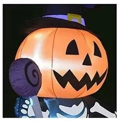 Inflatable Halloween Decoration Skeleton Pumpkin LED Lights