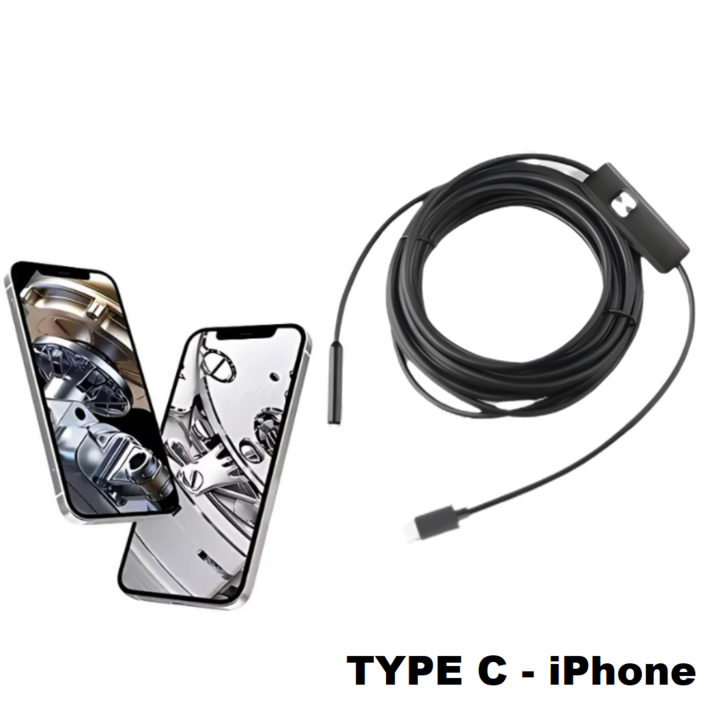 Inspection Camera USB Waterproof 8mm Head & Semi-Rigid Cable