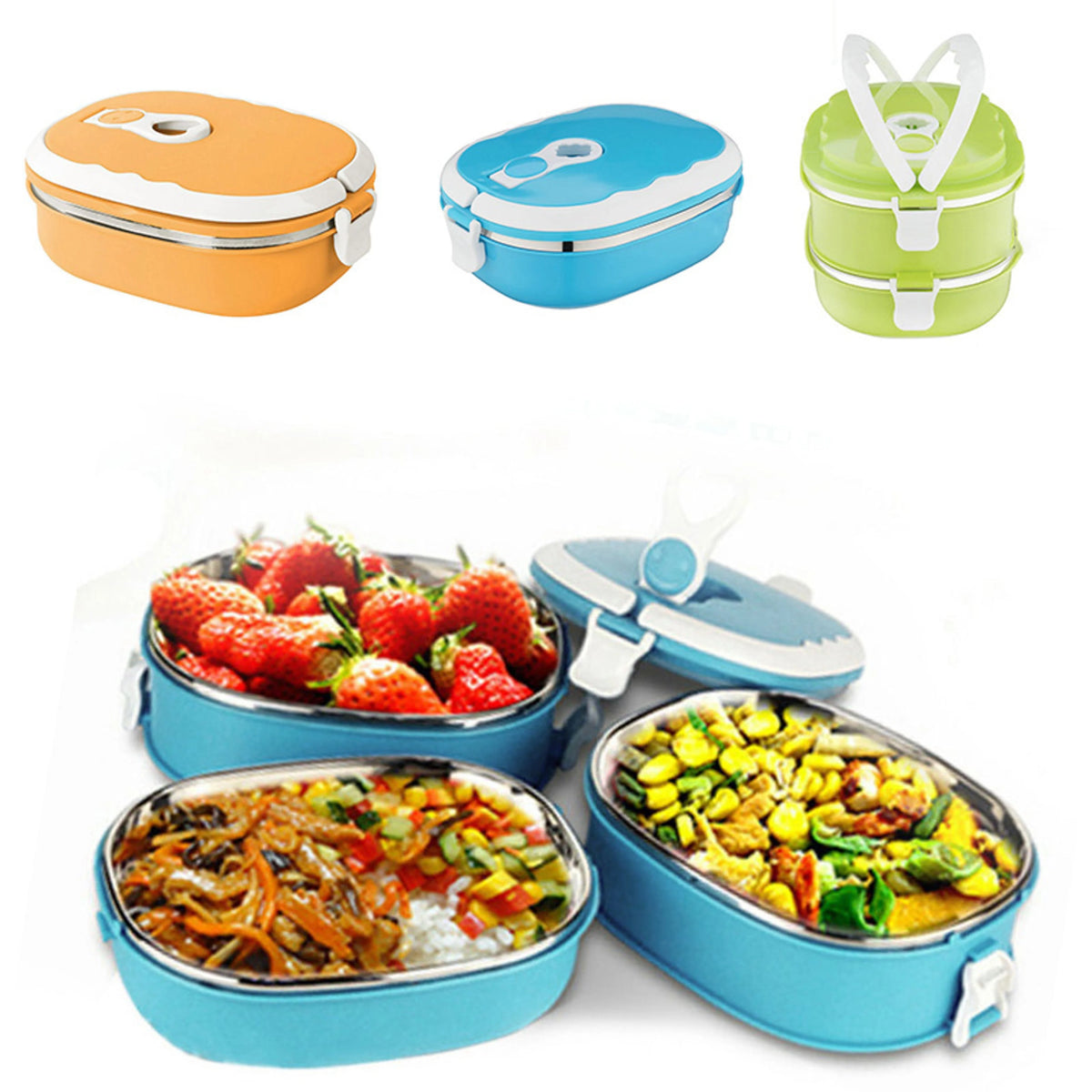 Insulated Food Container Vacuum-Insulated Leak-Proof Stainless Steel Interior