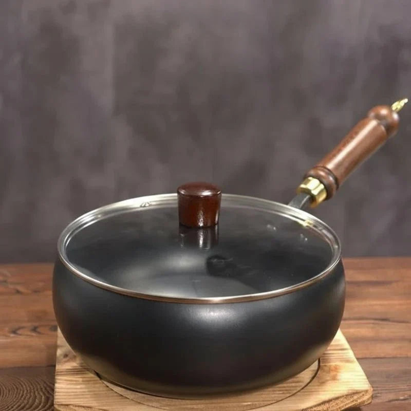 Iron Pan Hand-Forged Deep Uncoated Surface