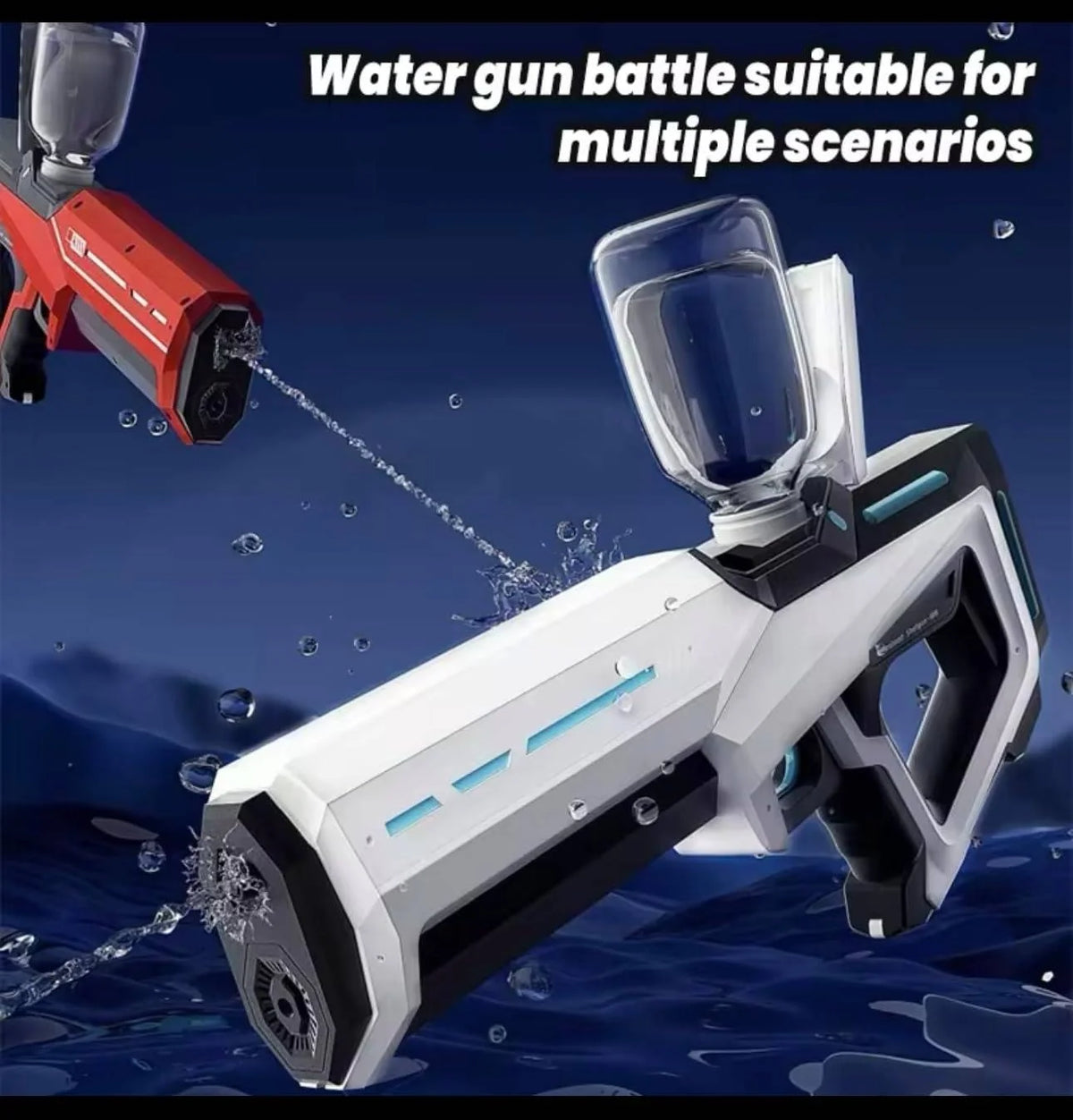 Kids Water Gun Motorized Rechargeable Auto Suction
