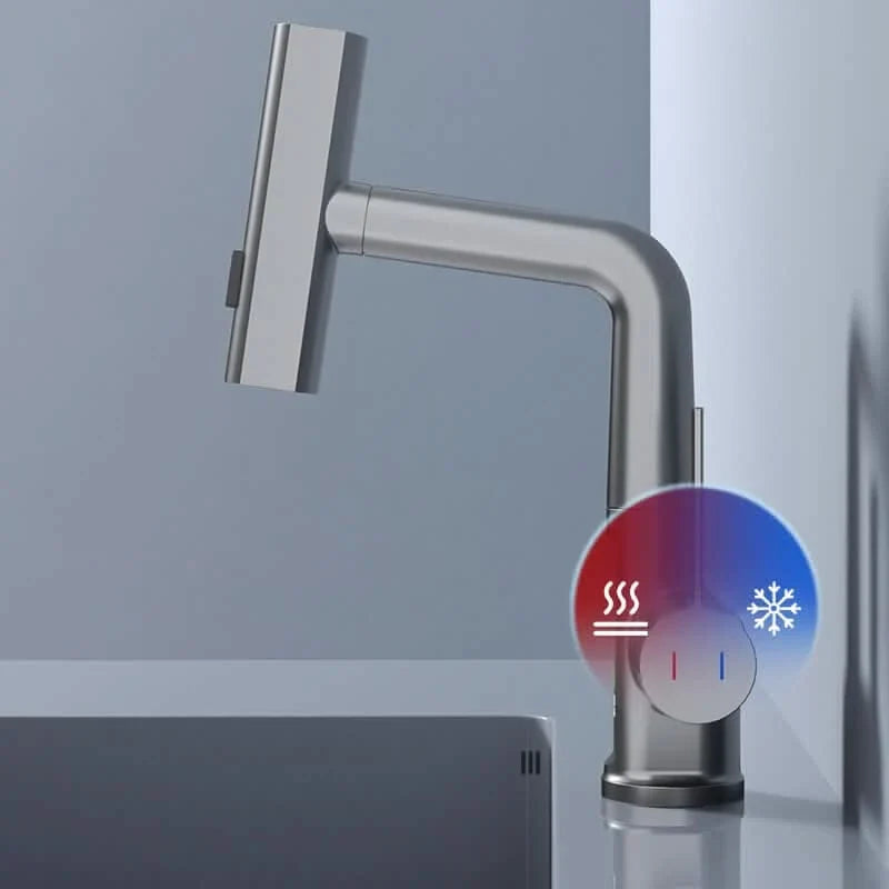 Kitchen Faucet Pull-Out Sprayer LED Temperature Display 360° Swivel