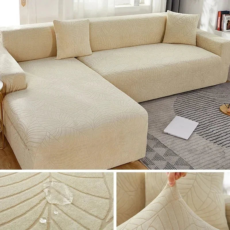L-Shaped Sofa Cover Polyester Machine Washable Pet Hair Protection