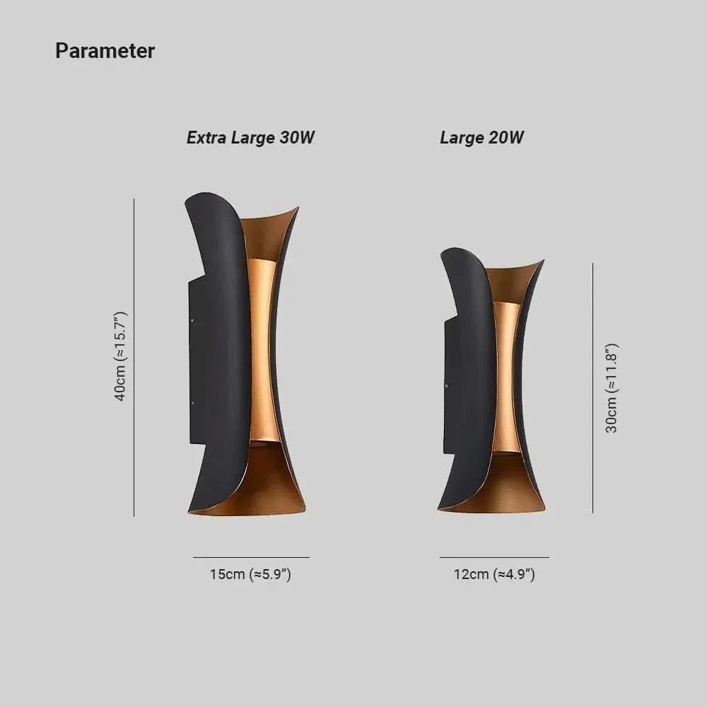LED Wall Light Curved IP65 Weather-Resistant
