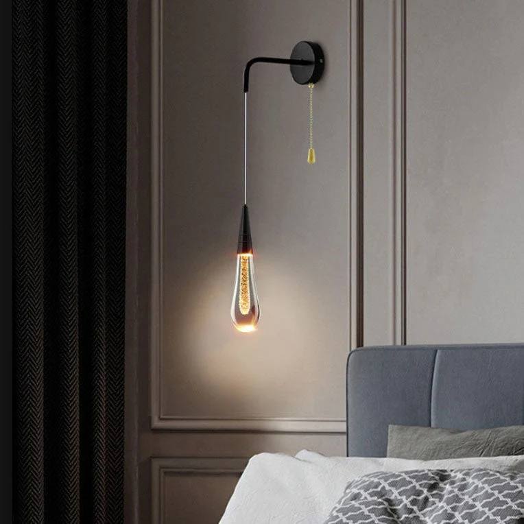 LED Wall Light Glass & Metal Tunable Dimmable Zipper Switch