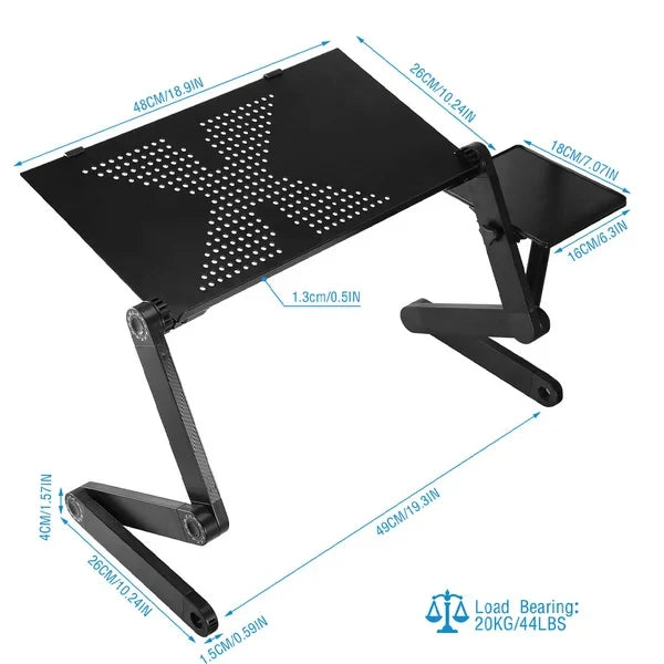 Laptop Stand Adjustable Height With Removable Mouse Pad