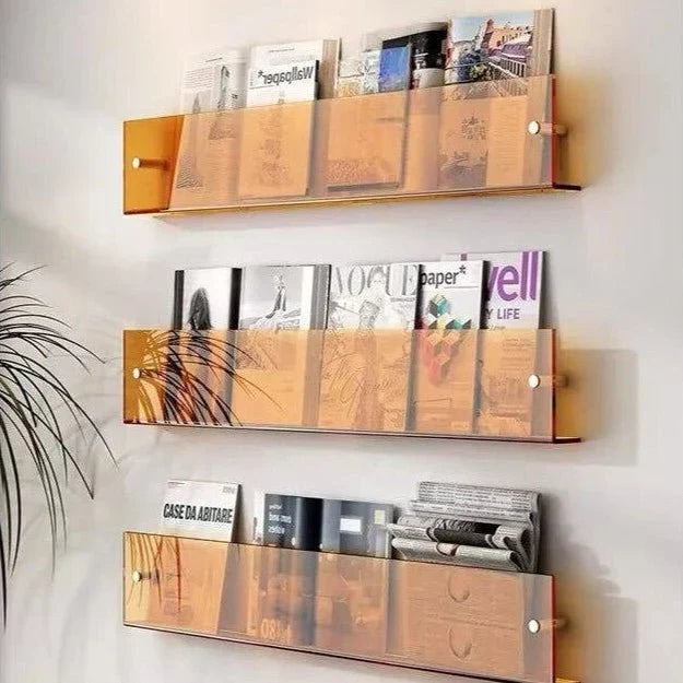 Magazine Wall Holder Acrylic Space-Saving Display