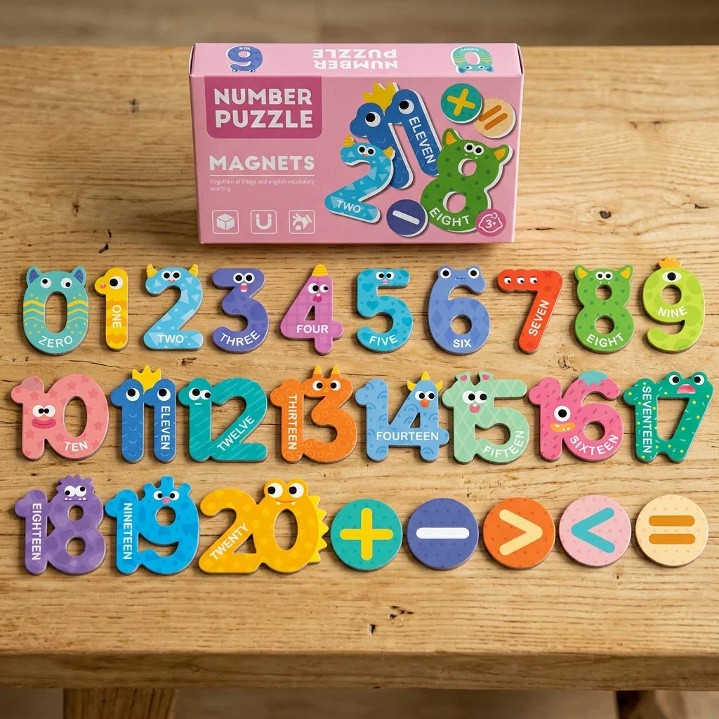 Magnetic Alphabet & Number Set Animal Designs
