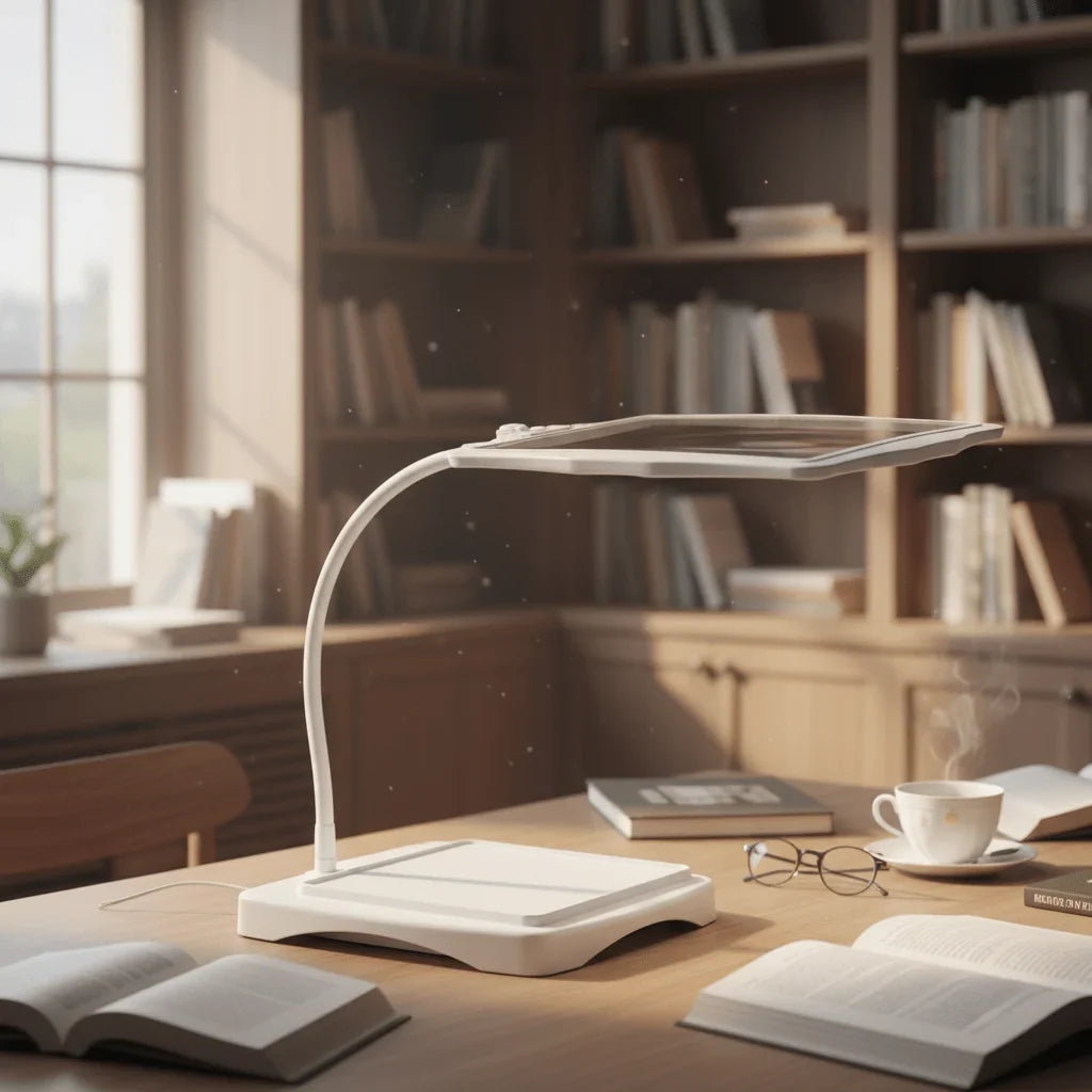 Magnifying Desk Lamp 3× Magnification 12 Integrated LEDs Adjustable Gooseneck