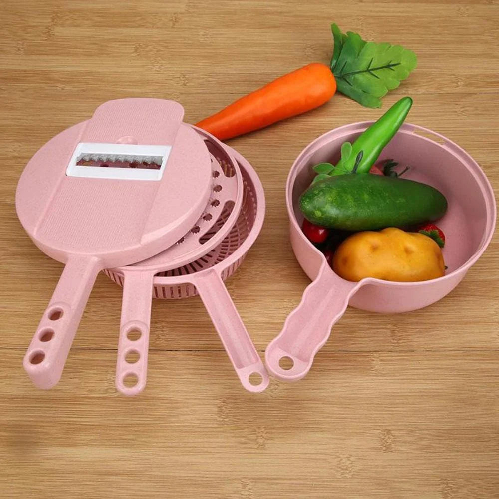 Mandoline Slicer 4 Stainless Steel Blades & Safety Holder