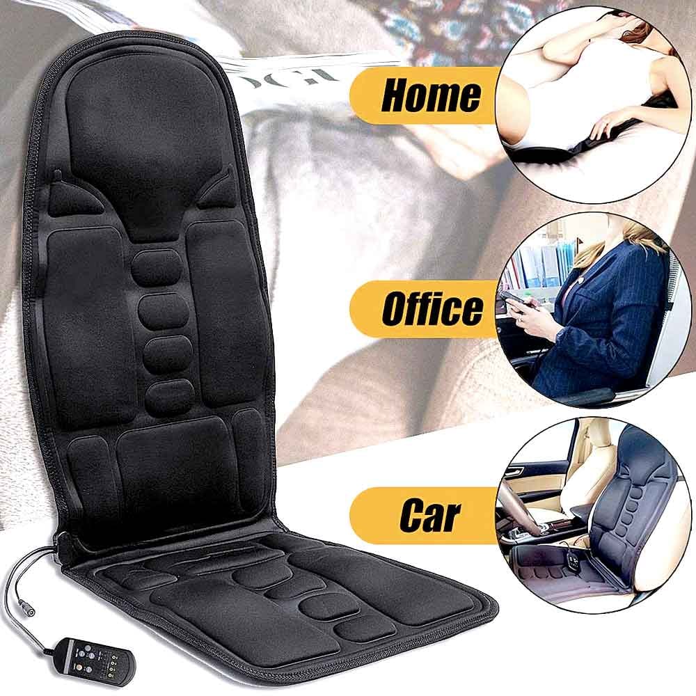Massage Seat Cushion Heated Shiatsu Vibration Dual Power