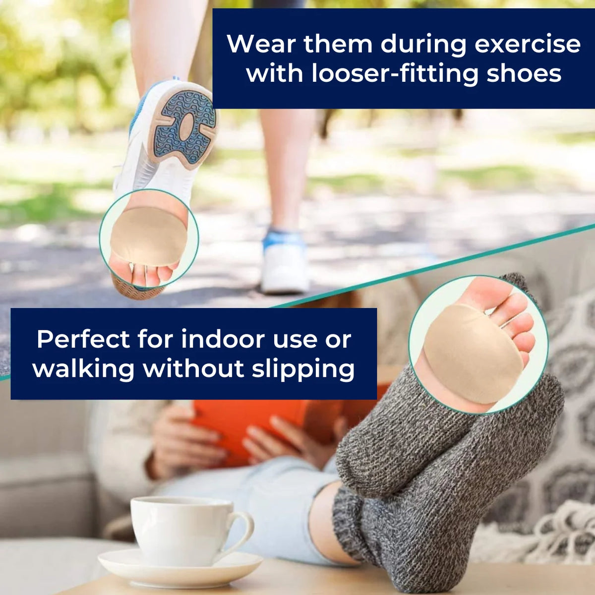 Metatarsal Foot Pads Gel Cushioning Targeted Support