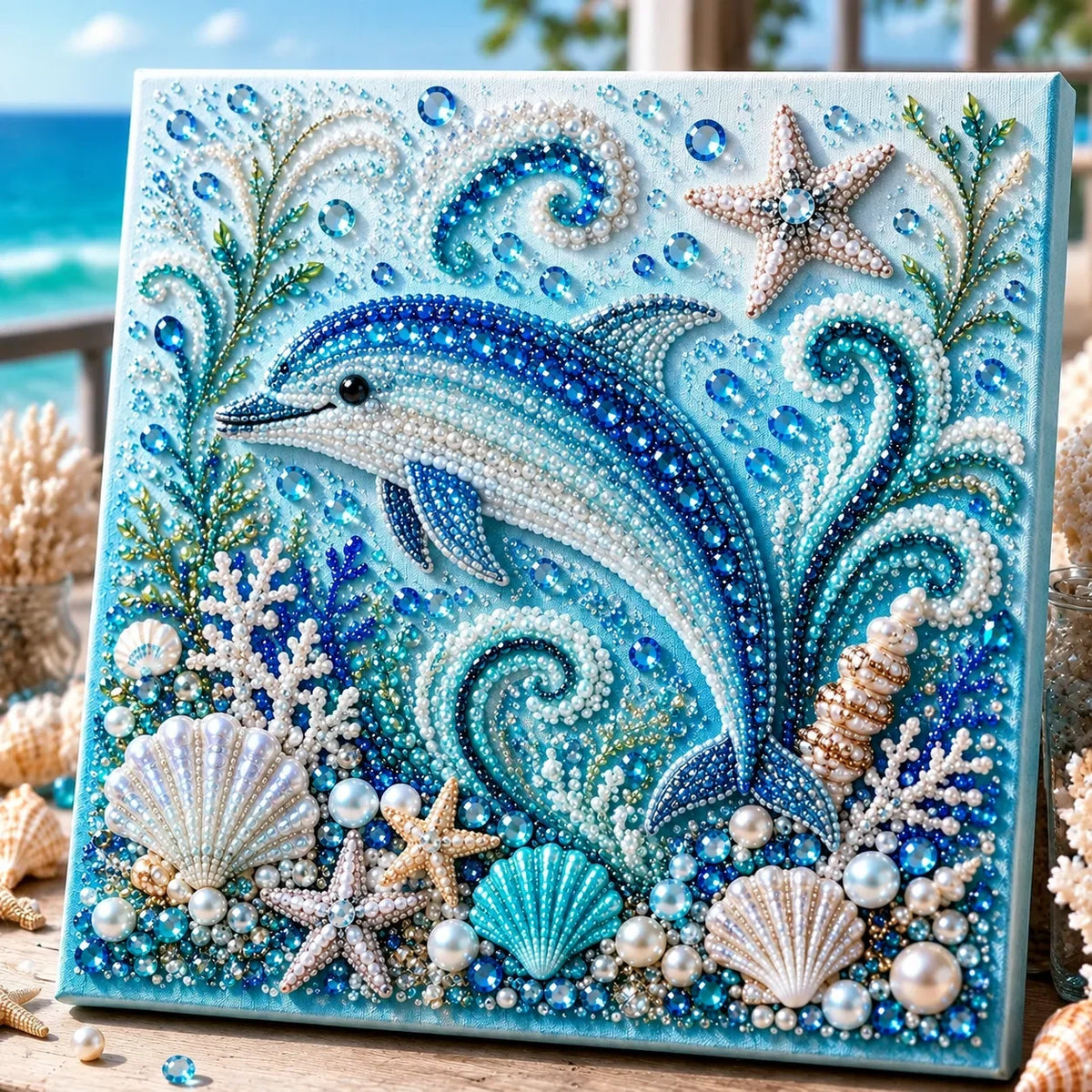 Mosaic Art Kit 3D Pearl Ocean Design