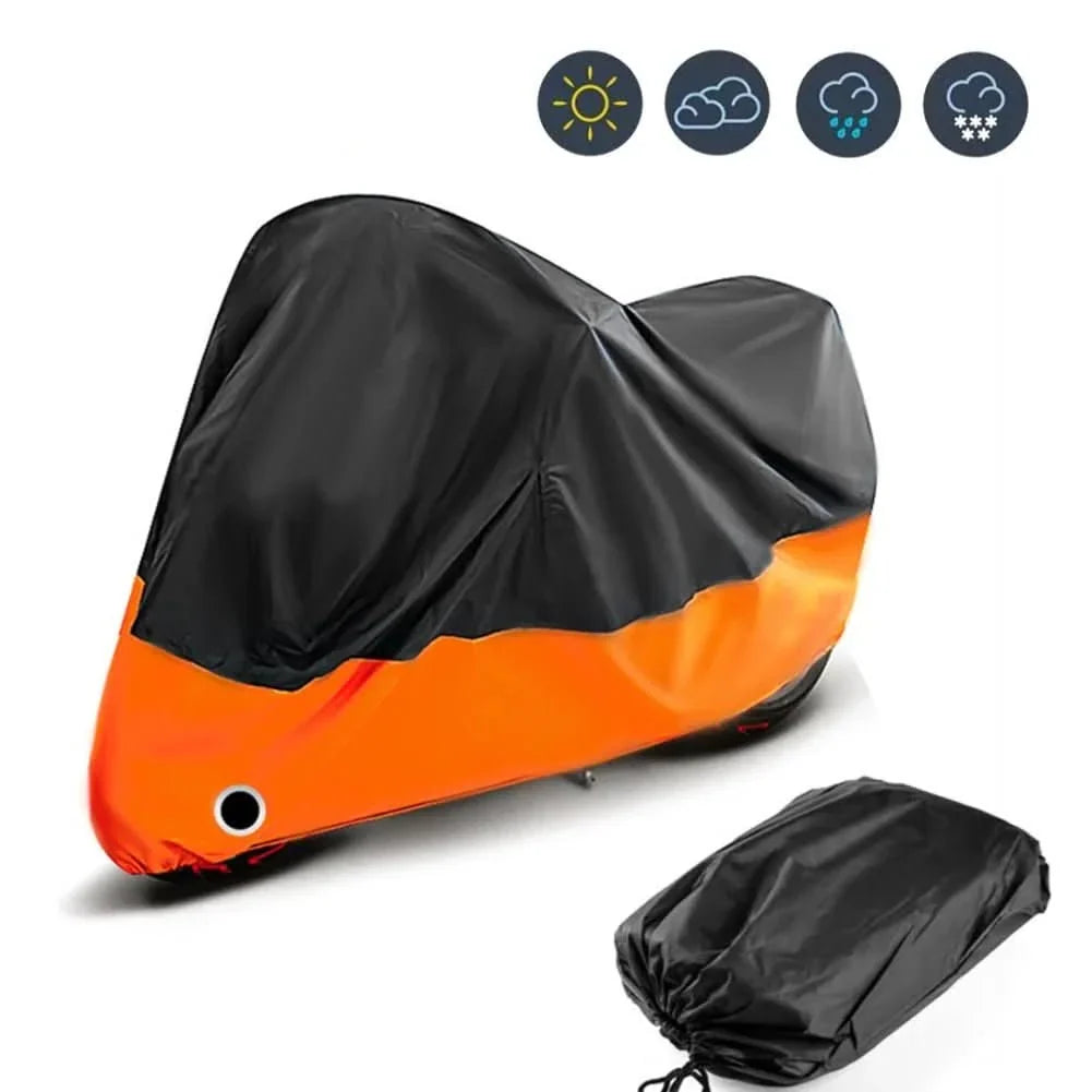 Motorcycle Cover Waterproof UV-Resistant Lock Hole & Carrying Bag