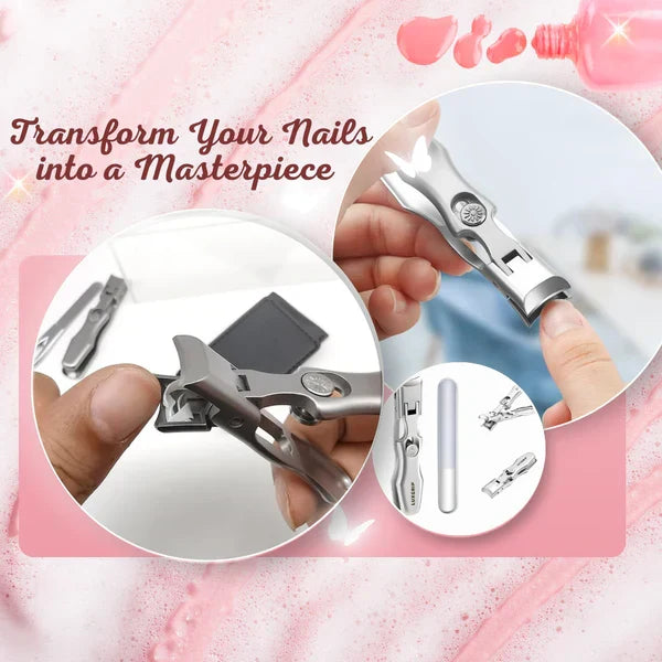 Nail Clipper Carbon Steel Wide Jaw Built-In Catcher