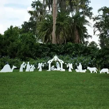Outdoor Nativity Set Four Piece Waterproof Ultra Thick PVC