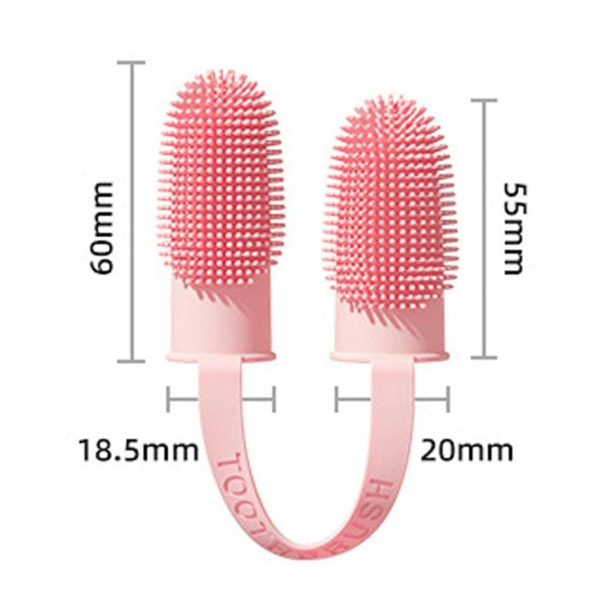 Pet Finger Toothbrush Dual-Finger 800+ Soft Bristles