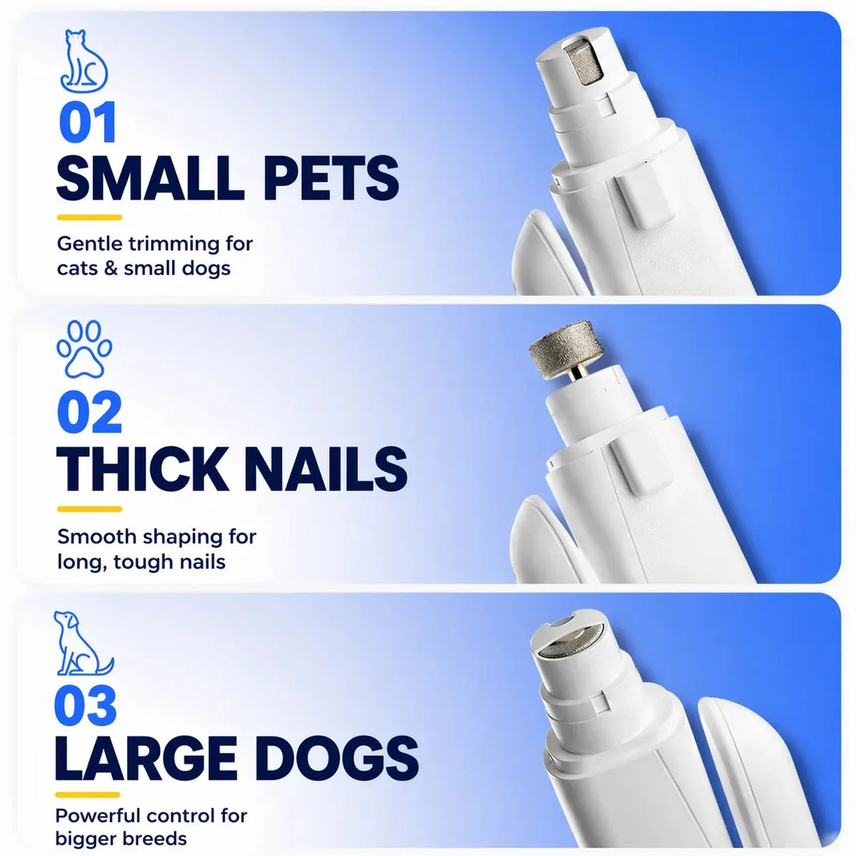 Pet Nail Clipper & Grinder 2-In-1 LED Rechargeable