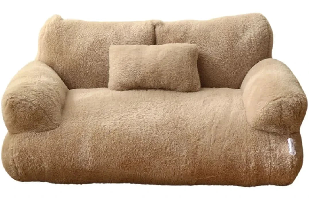 Pet Sofa Ergonomic Raised Edge Removable Machine-Washable Cover