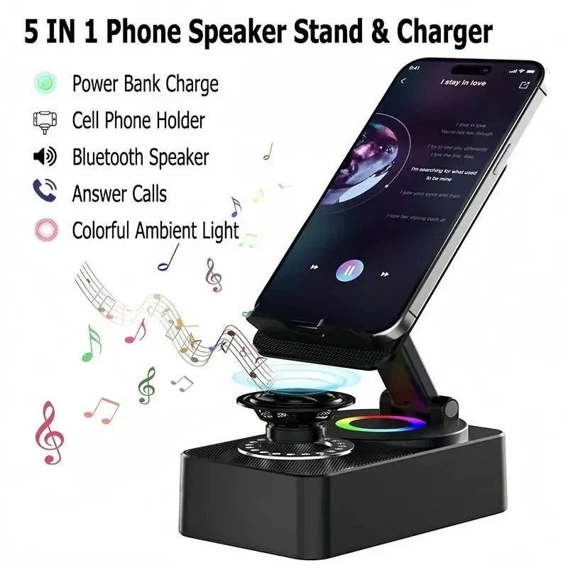 Phone Stand Foldable Wireless Speaker & Power Bank